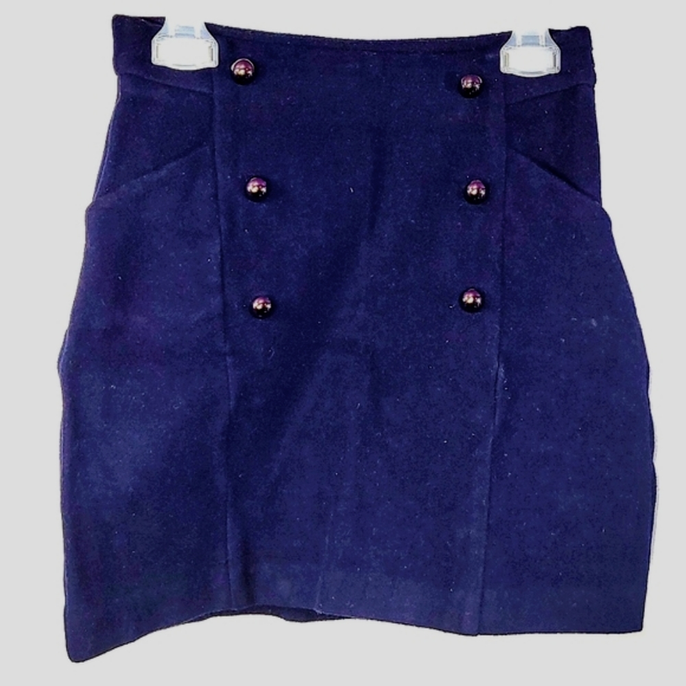 Heavy Miniskirt | Military Style | Navy Blue